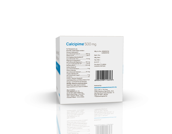 Calcipime 500 mg Tablets (1 x 15) (IOSIS) Back