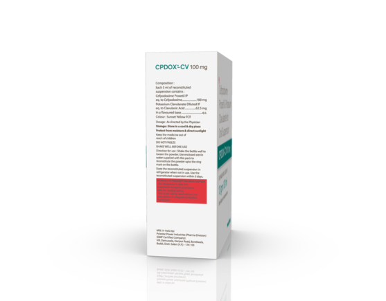 CPDOX-CV 100 mg Dry Syrup (Polestar) Right Side