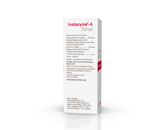 Instazyme-A Syrup 200 ml (IOSIS) Right Side