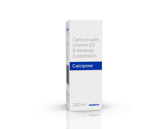 Calcipime Suspension 200 ml (IOSIS) Left