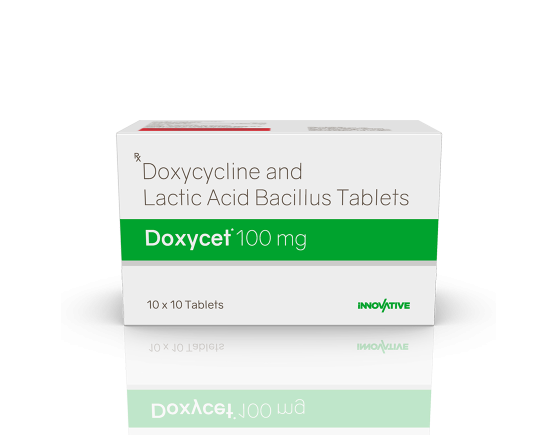 Doxycet 100 mg Tablets (with LB New) (IOSIS) Front