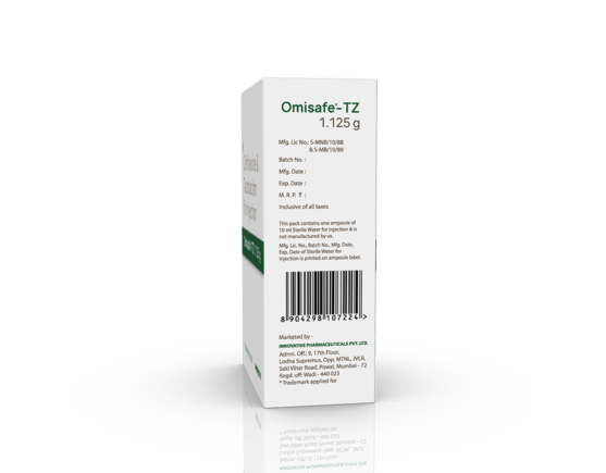Omisafe-TZ 1.125 gm Injection (Pace Biotech) Left Side