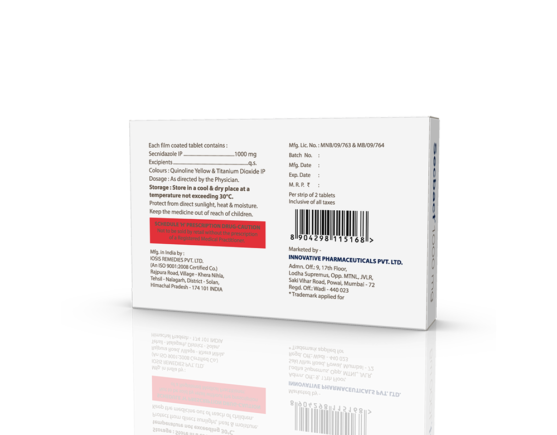 Secbact 1000 mg Tablets (IOSIS) Back