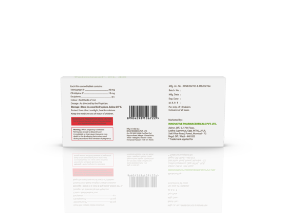 Telmizest-CL 40 Tablets (IOSIS) Barcode & Composition