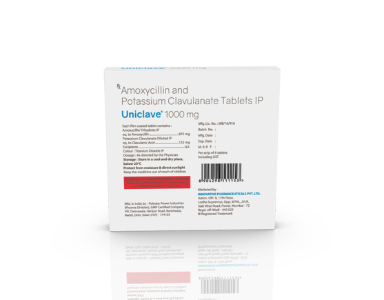 Uniclave 1000 Tablets (Polestar) (Inner) Barcode & Composition
