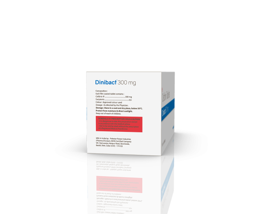 Dinibact 300 mg Tablets (Polestar) (Outer) Right Side