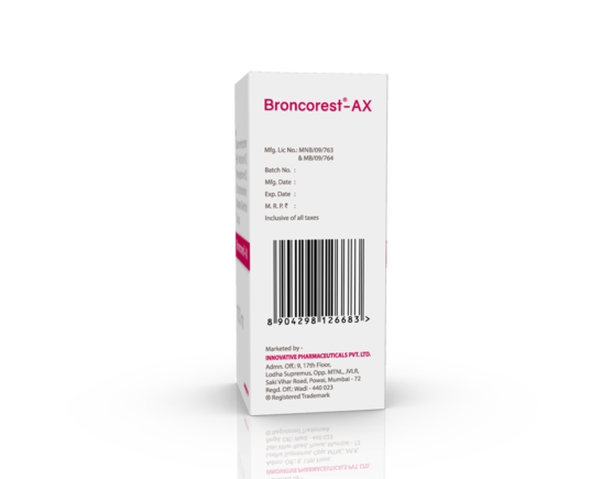 Broncorest-AX Syrup 100 ml (IOSIS) Left Side