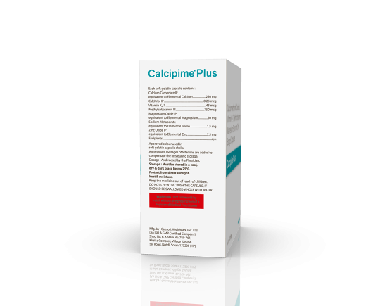 Calcipime Plus Softgels (Capsoft) (Outer) Right Side