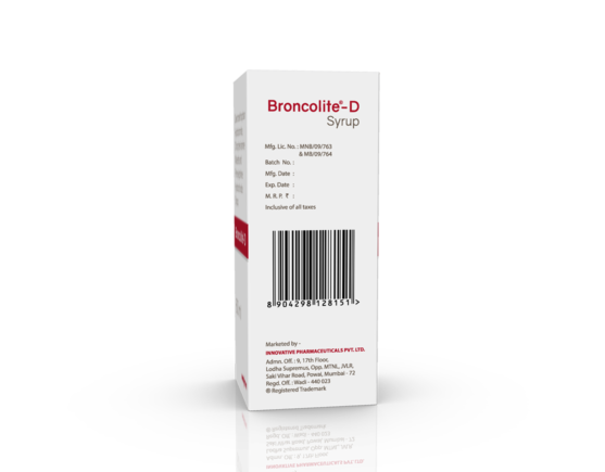 Broncolite-D Syrup 60 ml (IOSIS) Left Side