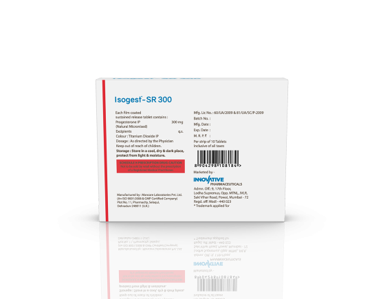Isogest-SR 300 Tablets (Mancare) (Inner) Barcode & Composition