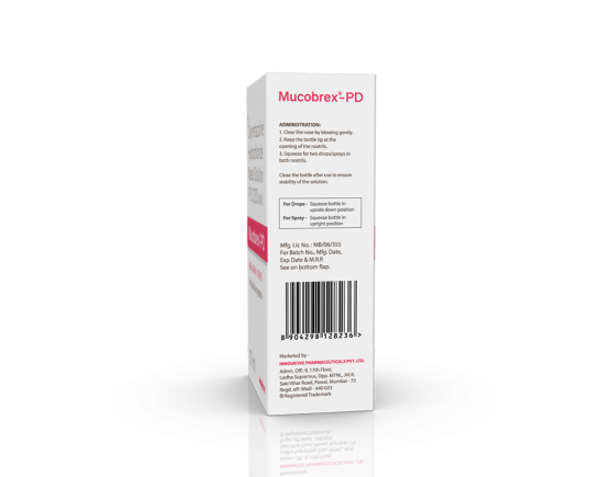 Mucobrex-PD Nasal Spray 10 ml (Aishwariya Healthcare) Left Side