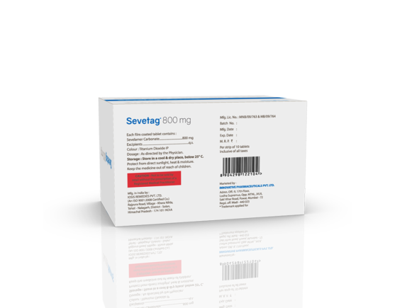 Sevetag 800 mg Tablets (IOSIS) Barcode & Composition