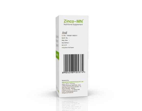 Zinco-MN Syrup 200 ml (IOSIS) Left Side