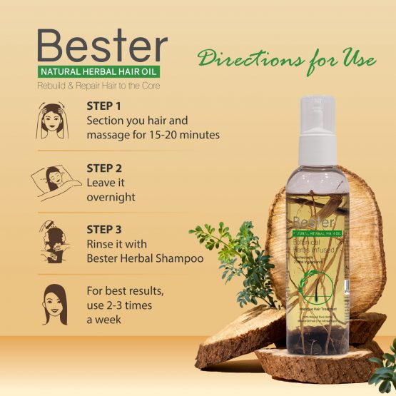 Bester Natural Herbal Hair Oil (Herb Infused) 07