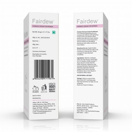 Fairdew Fairness Cream For Women 50 gm Listing 02