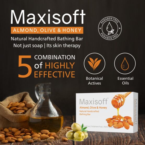 Maxisoft Almond Olive Honey Bathing Bar 03