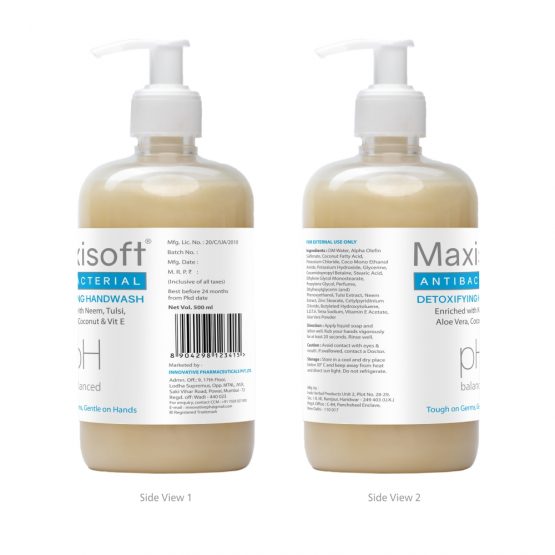 Maxisoft Antibacterial Detoxifying Hand Wash 500 ml 02