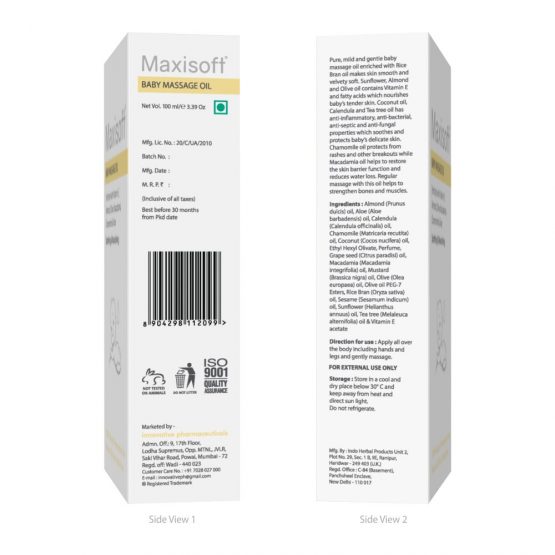 Maxisoft Baby Massage Oil Listing 02