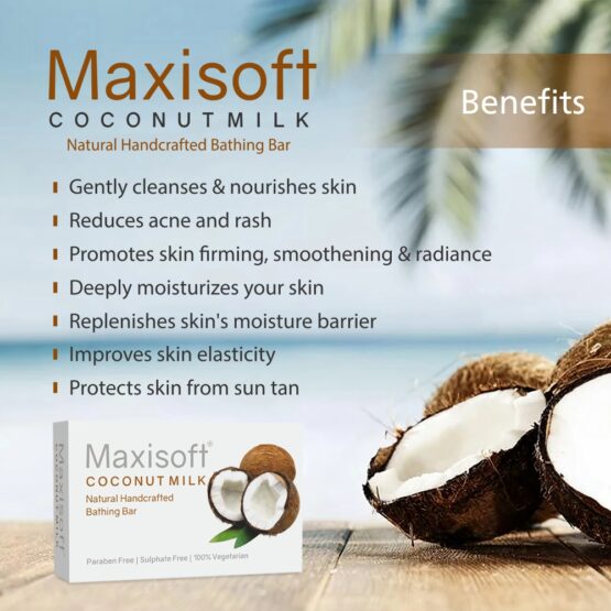 Maxisoft Coconut Milk Bathing Bar 75 gm 06