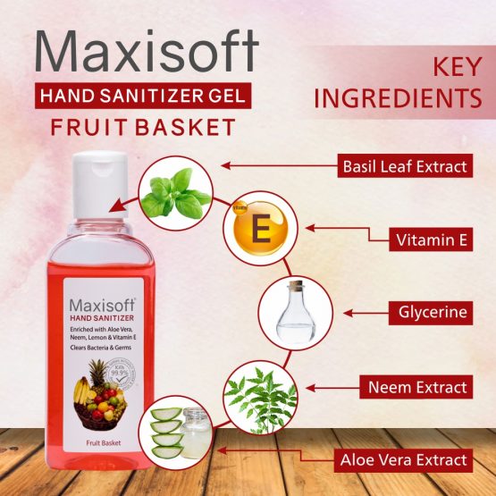 Maxisoft Hand Sanitizer Gel Fruit Basket 100ml 04