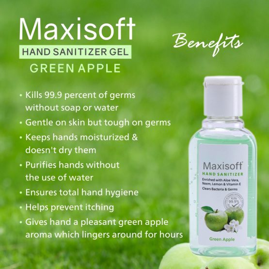 Maxisoft Hand Sanitizer (Gel) Green Apple 60 ml 06