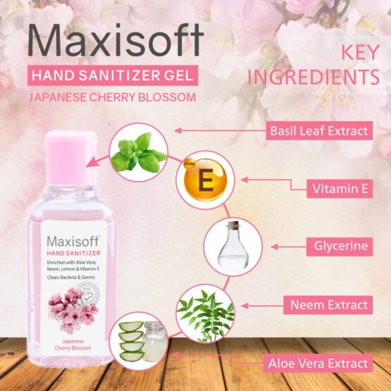 Maxisoft Hand Sanitizer (Gel) Japanese Cherry Blossom 60 ml-5