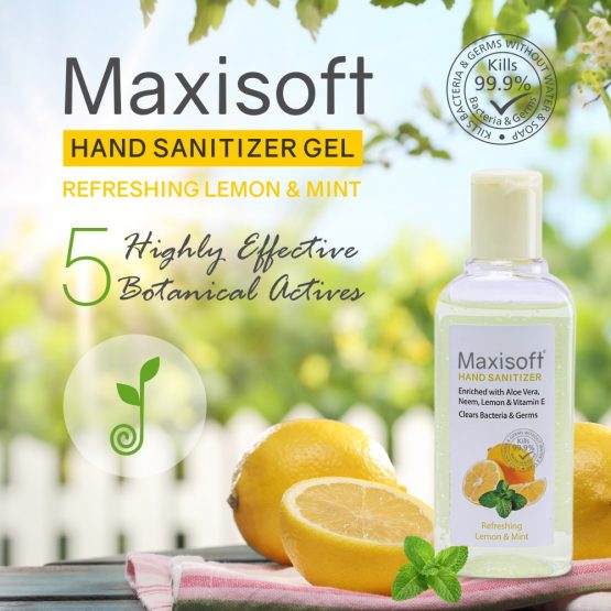 Maxisoft Hand Sanitizer (Gel) Refreshing Lemon & Mint 100 ml Listing 03
