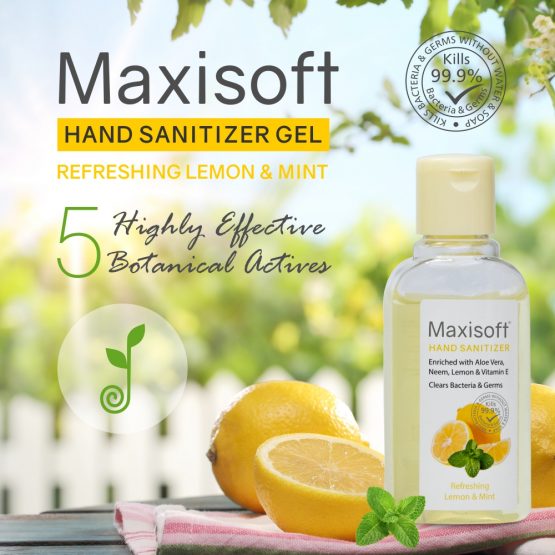 Maxisoft Hand Sanitizer (Gel) Refreshing Lemon & Mint 60 ml Listing 03