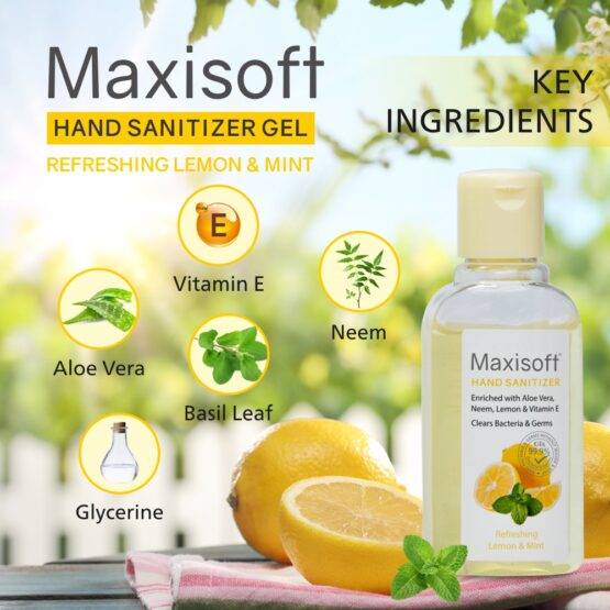 Maxisoft Hand Sanitizer (Gel) Refreshing Lemon & Mint 60 ml Listing 04