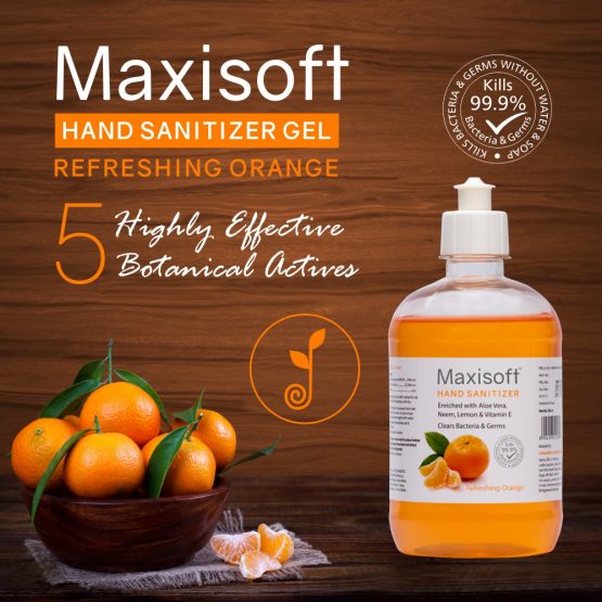 Maxisoft Hand Sanitizer (Gel) Refreshing Orange 500 ml Listing 03