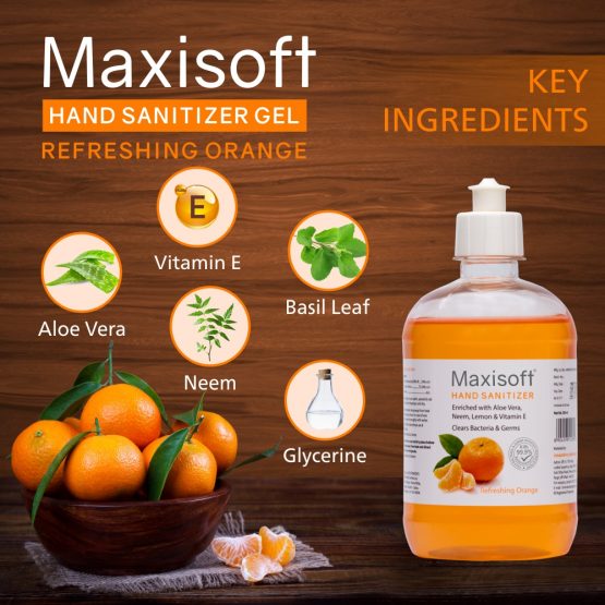 Maxisoft Hand Sanitizer (Gel) Refreshing Orange 500 ml Listing 04