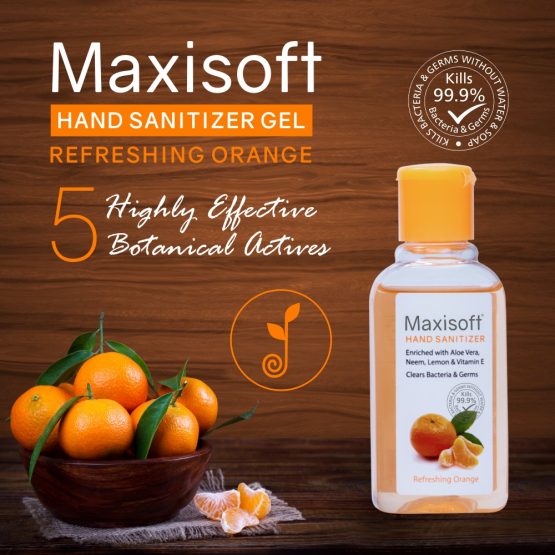 Maxisoft Hand Sanitizer (Gel) Refreshing Orange 60 ml Listing 03