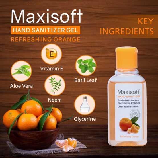 Maxisoft Hand Sanitizer (Gel) Refreshing Orange 60 ml Listing 04