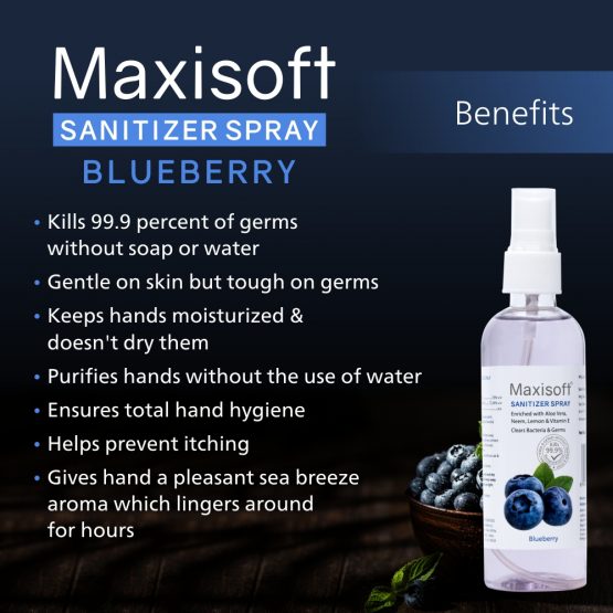Maxisoft Hand Sanitizer (Spray) Blueberry 120 ml Listing 06