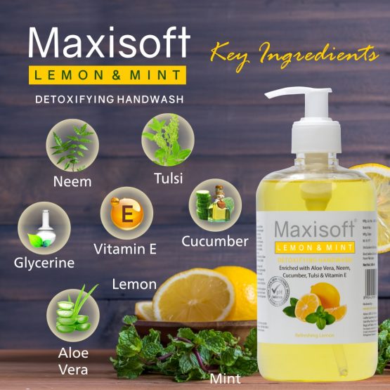 Maxisoft Lemon & Mint Detoxifying <strong>Hand Wash</strong> 500 ml 04