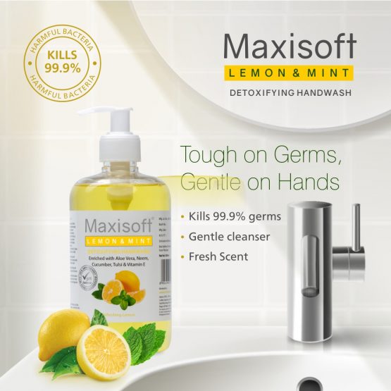 Maxisoft Lemon & Mint Detoxifying Hand Wash 500 ml 05