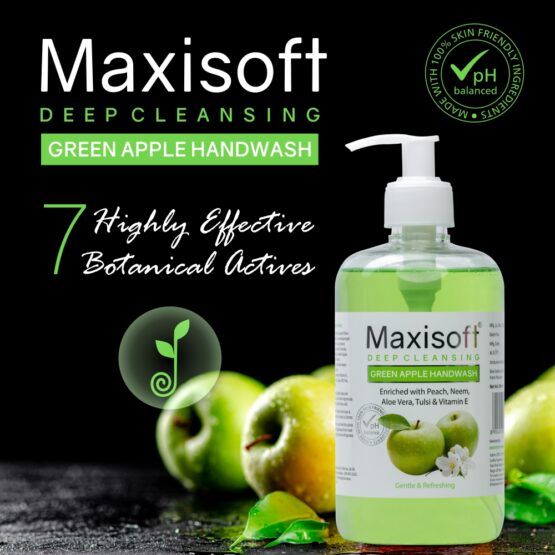 Maxisoft Natural Green Apple Deep Cleansing <strong>Hand Wash</strong> 500 ml 03