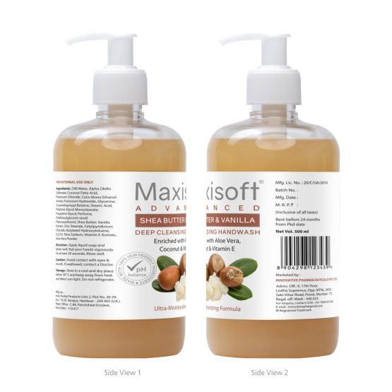 Maxisoft Shea Butter & Vanilla Advance Deep Cleansing Hand Wash Listing 02