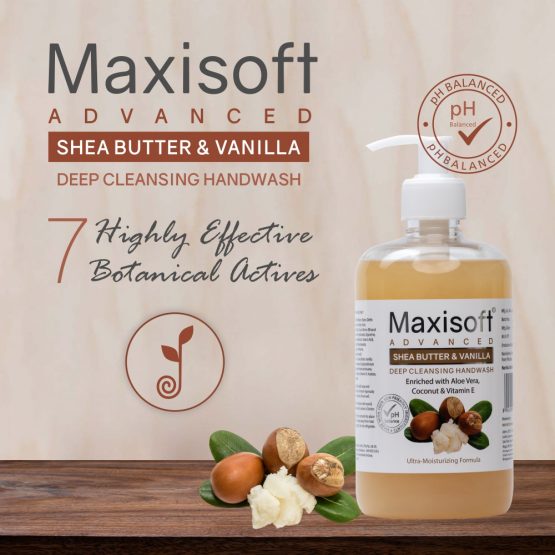 Maxisoft Shea Butter & Vanilla Advance Deep Cleansing <strong>Hand Wash</strong> Listing 03