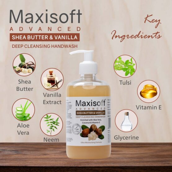 Maxisoft Shea Butter & Vanilla Advance Deep Cleansing Hand Wash Listing 04