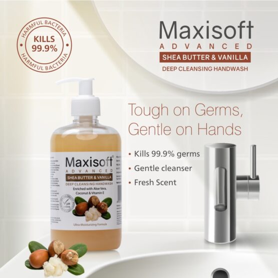 Maxisoft Shea Butter & Vanilla Advance Deep Cleansing Hand Wash Listing 05