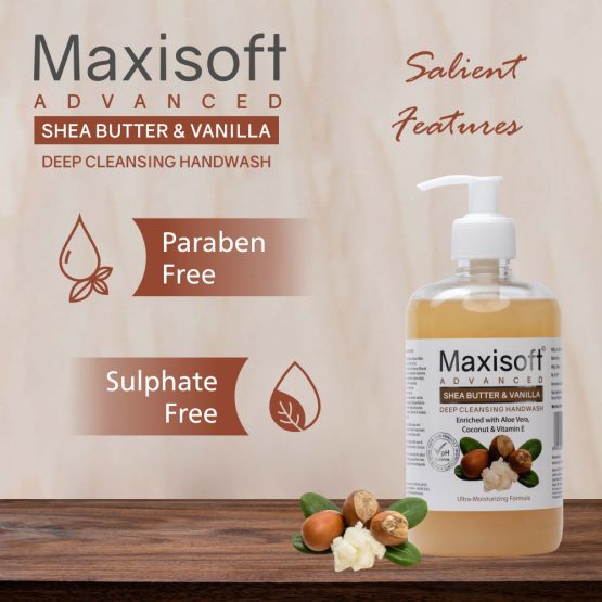 Maxisoft Shea Butter & Vanilla Advance Deep Cleansing Hand Wash Listing 07
