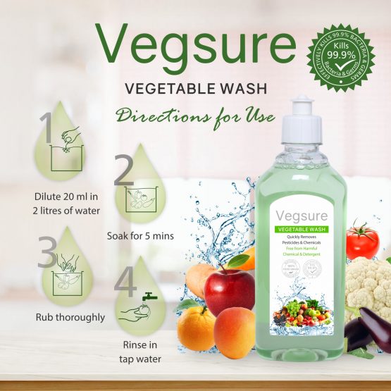 Vegsure Vegetable and Fruit Wash 500 ml Listing 07