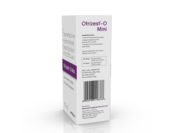 Otrizest-O Mini Nasal Spray 10 ml (Appasamy) Right Side